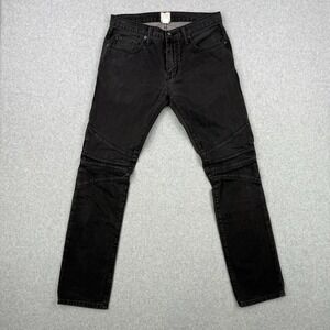 En Noir + Gap Jeans Mens 31x32 (Fits 31x30) Black Skinny Fit Denim Grunge Cotton